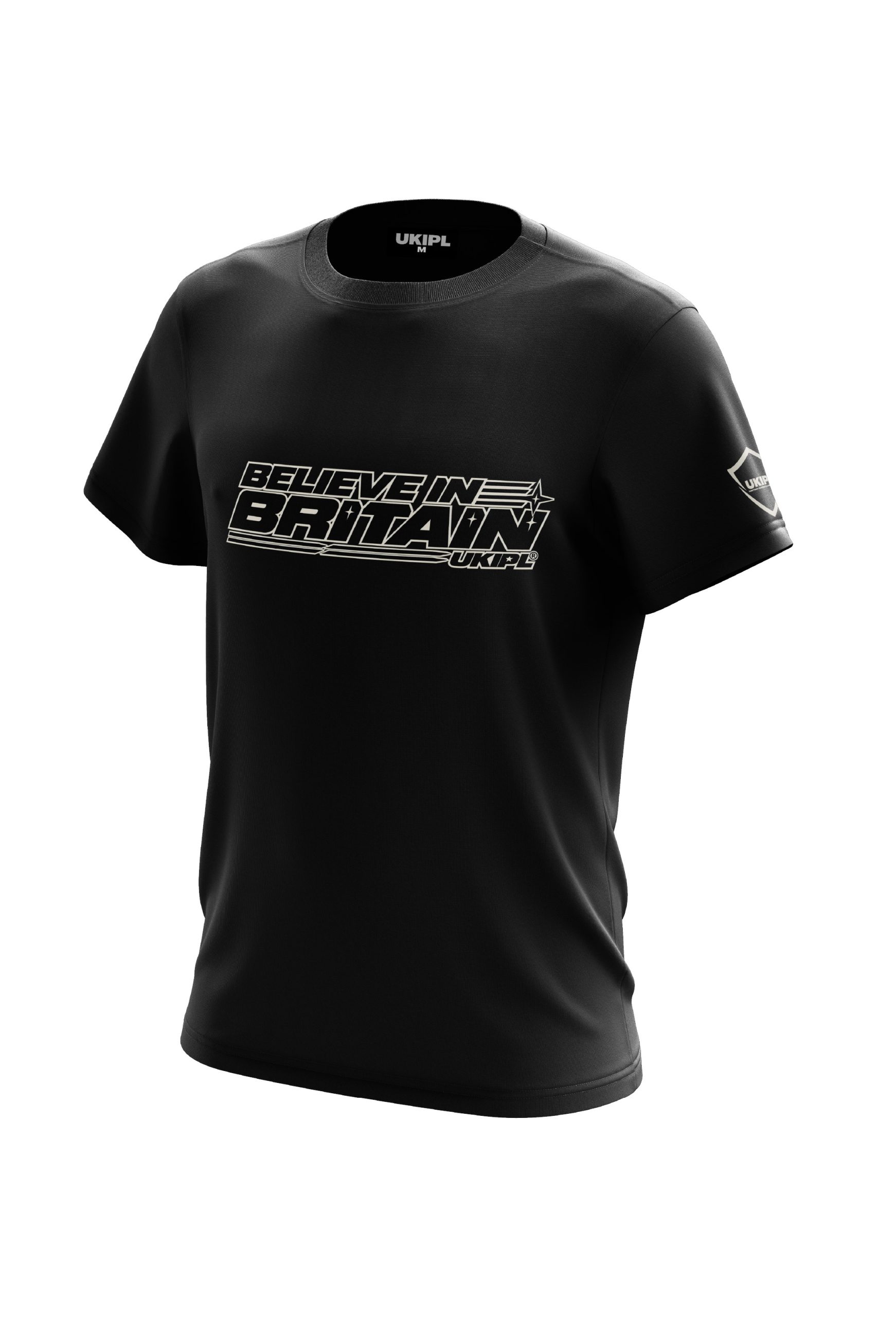 UKIPL Believe in Britain Tee, black, front view