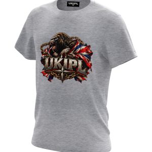 UKIPL Chain Breaker Tee, grey, front view