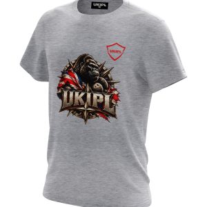 UKIPL Ape Spikes Tee, grey, front view