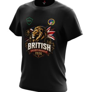 UKIPL British Championship V4 Tee, black, front view