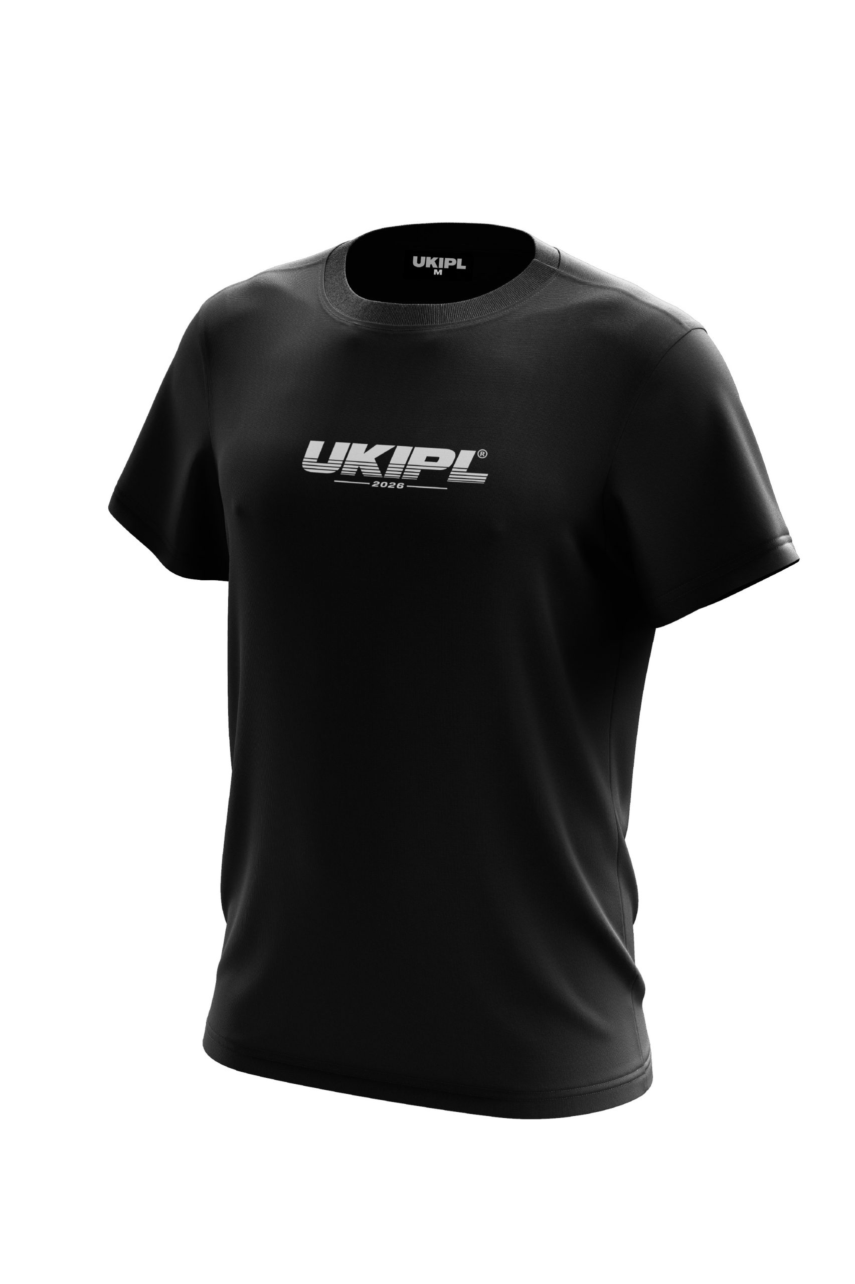 UKIPL Gradient Tee, black, front view