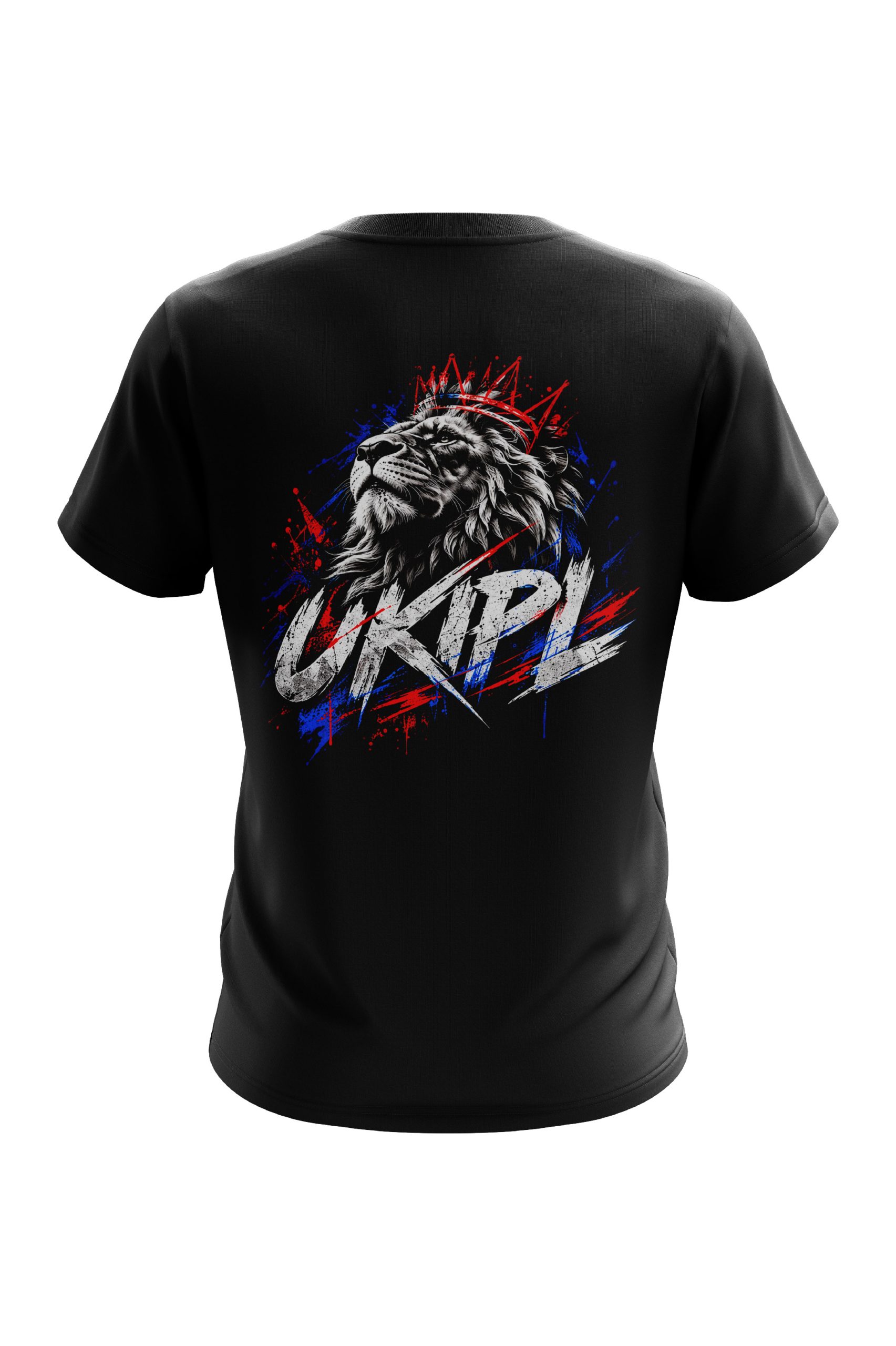 UKIPL National Tee, black, back view