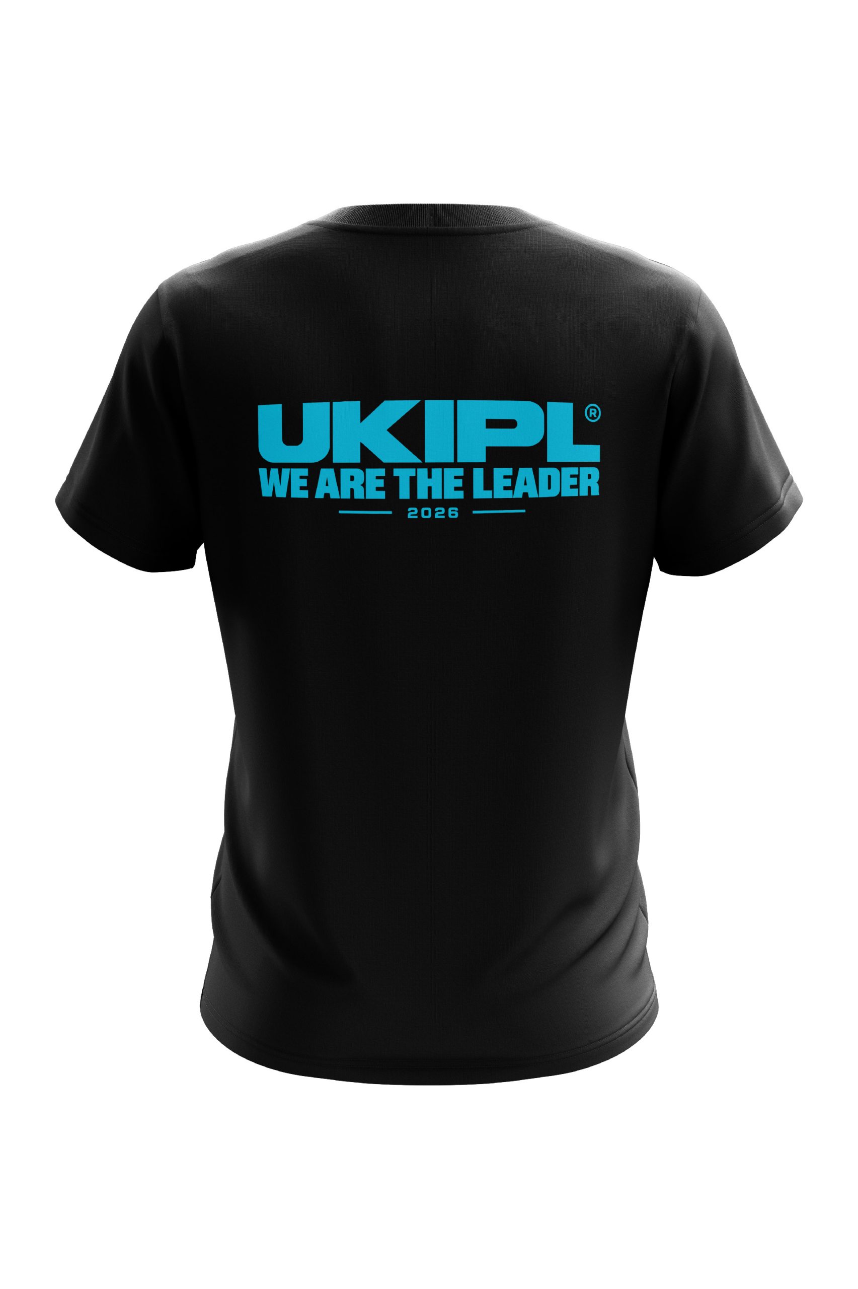 UKIPL Bold Tee, black, back view