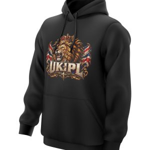 UKIPL Lion Roar Hoodie, black, front view