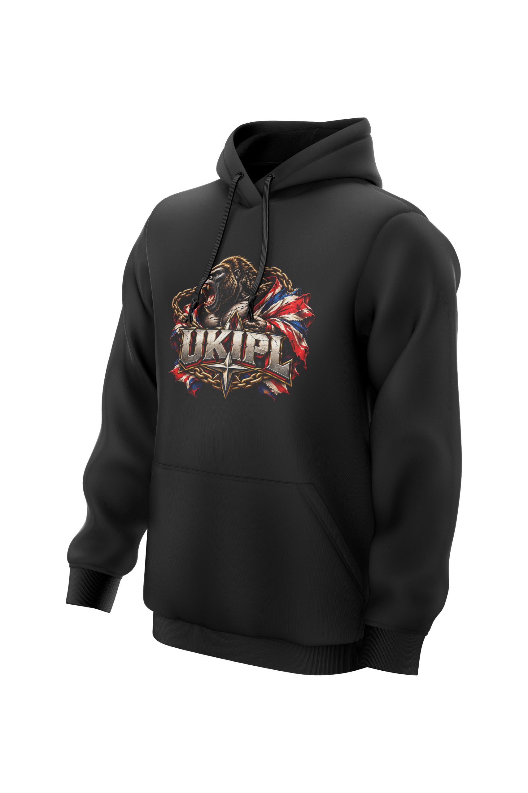 UKIPL Chain Breaker Hoodie, black, front view