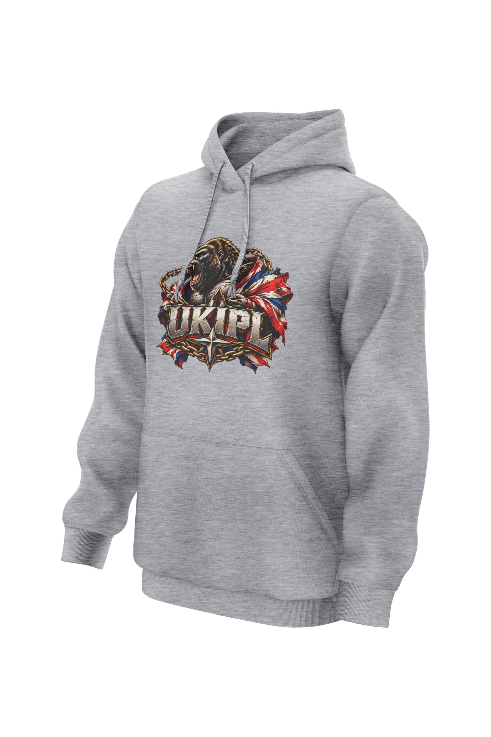 UKIPL Chain Breaker Hoodie, grey, front view