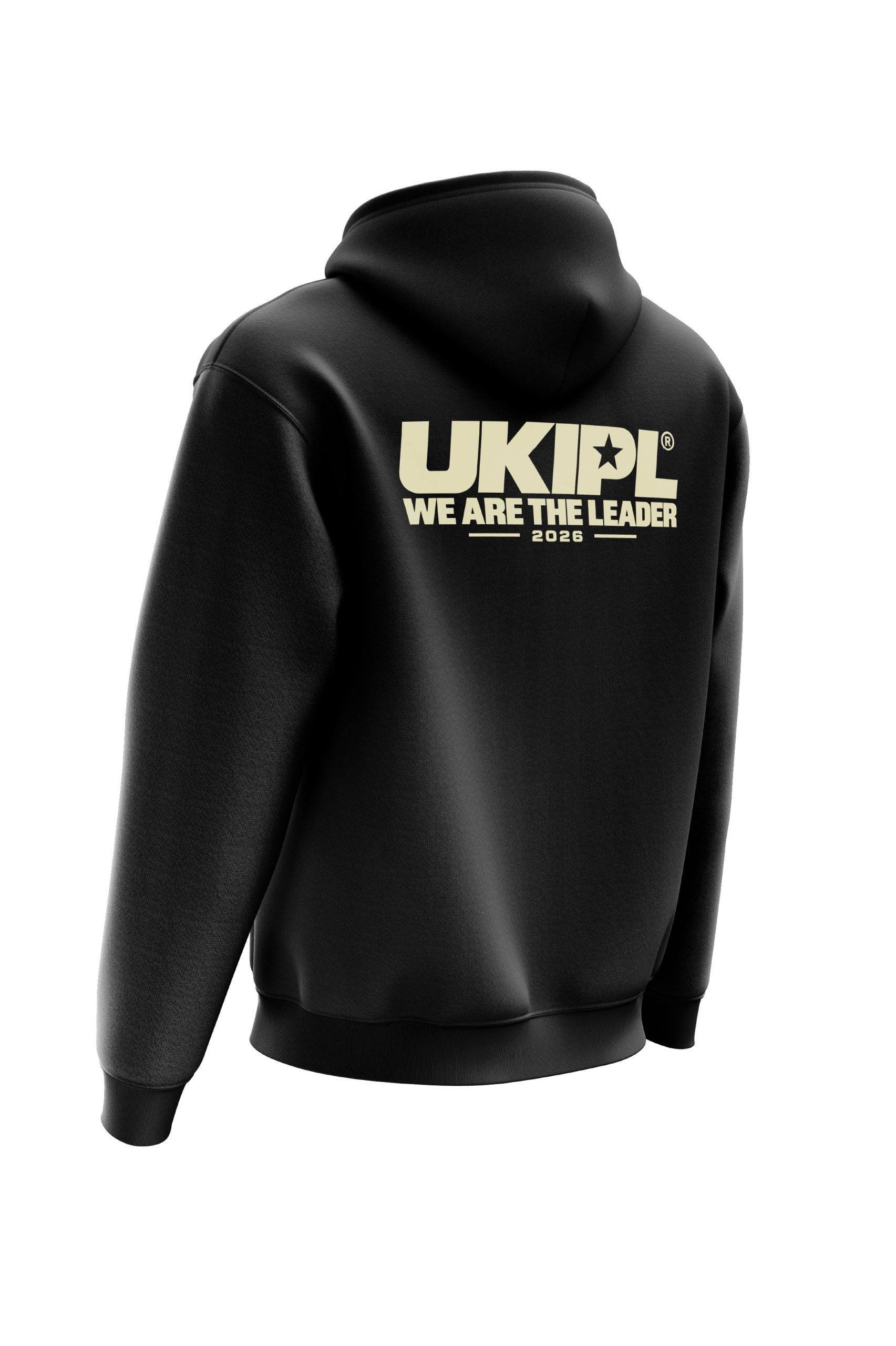 UKIPL All Star Hoodie, black, back view