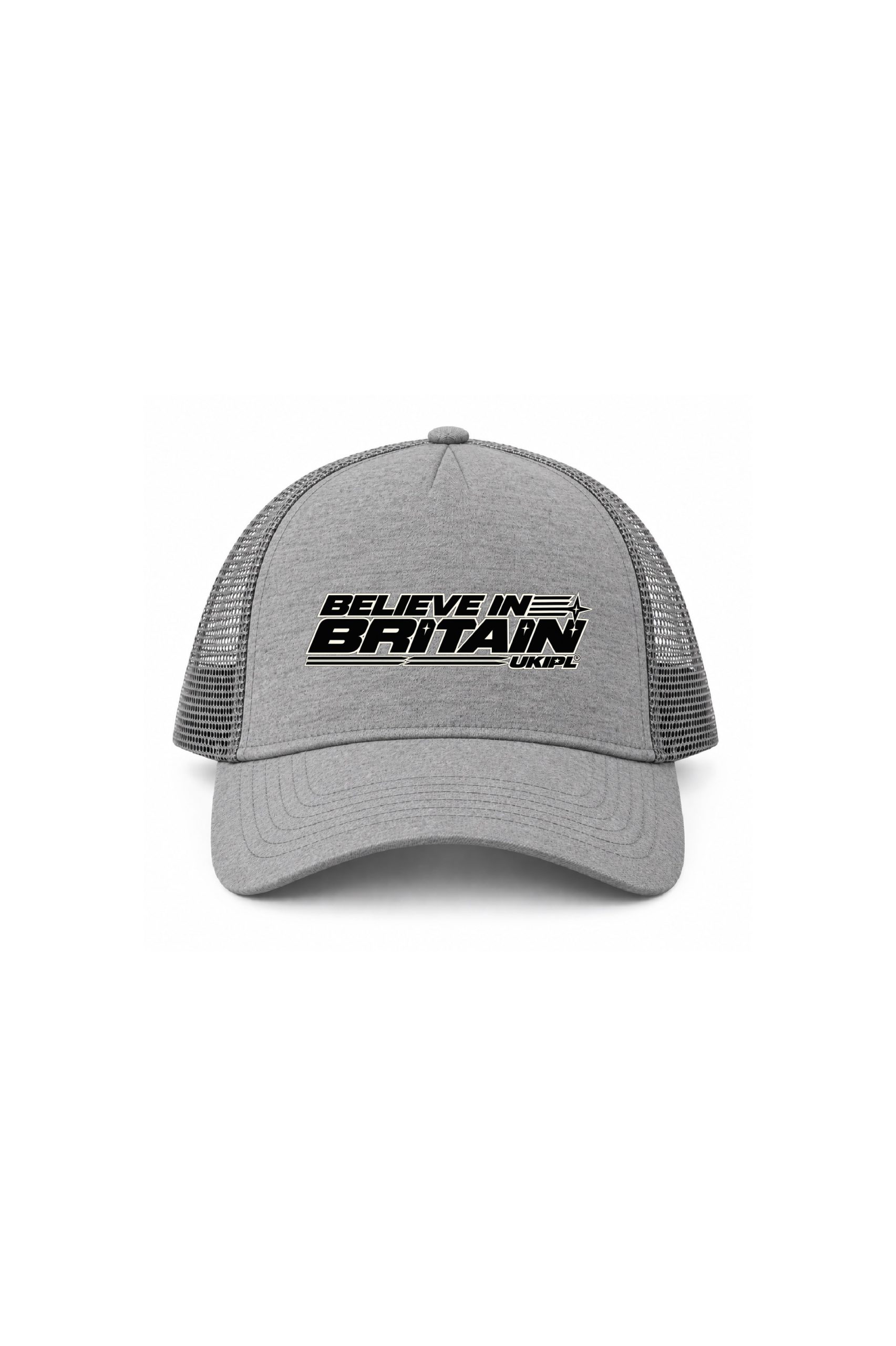 UKIPL Believe in Britain Cap, grey, front view