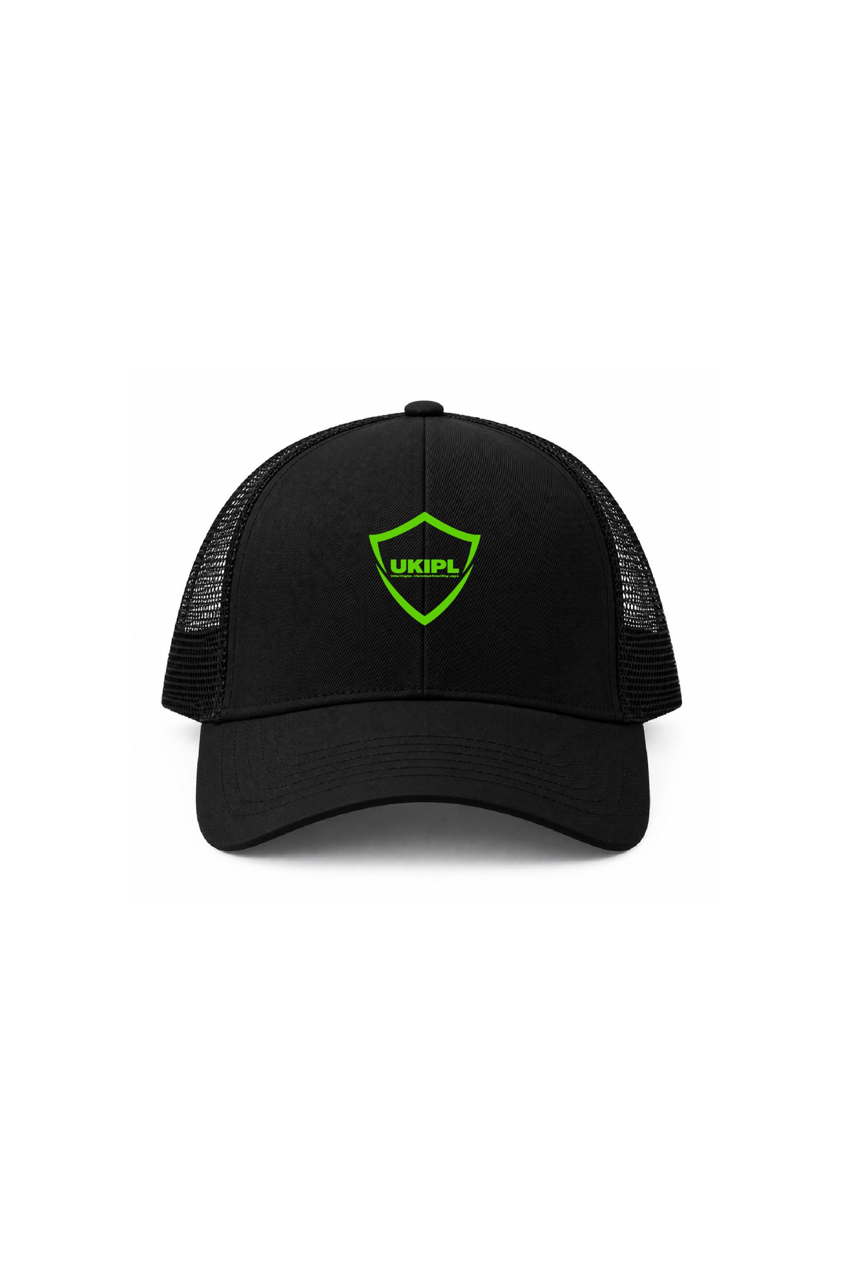 UKIPL Classic Trucker Cap, black, front view