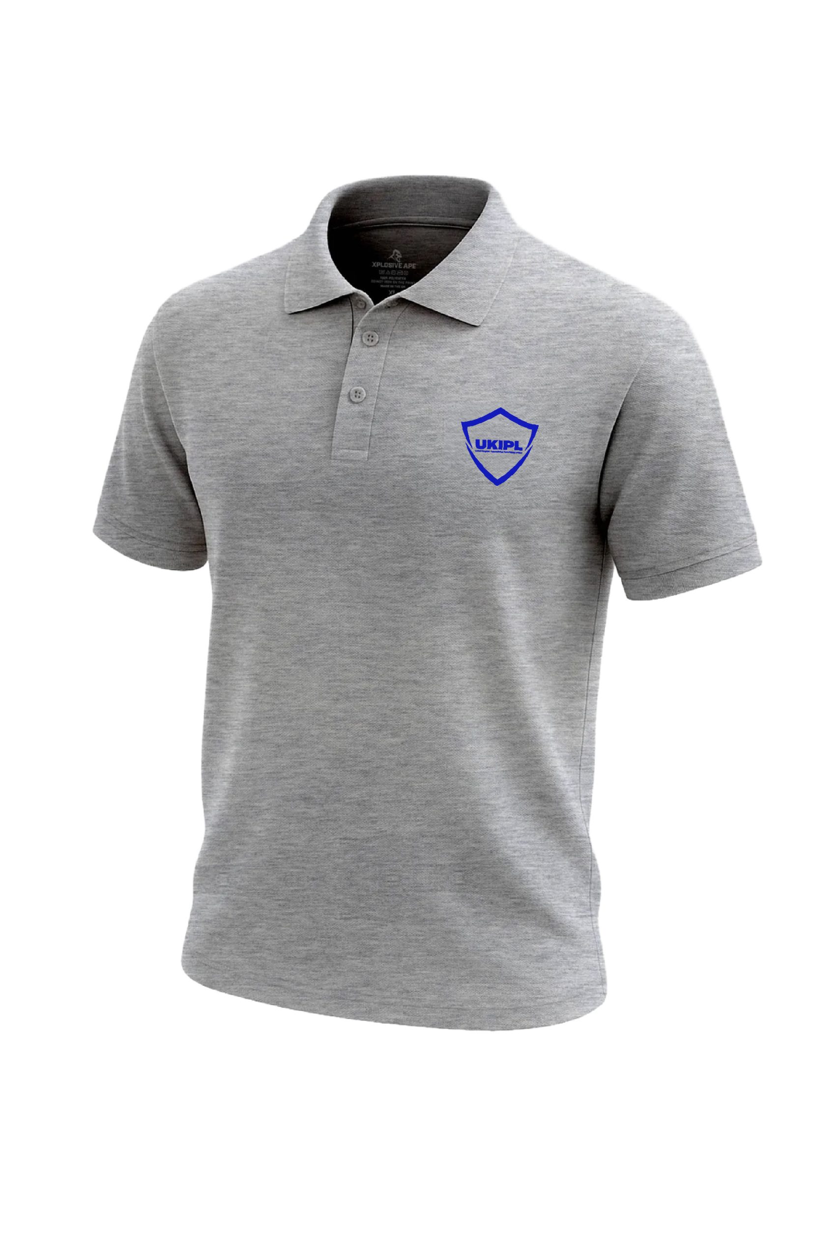 UKIPL Classic Polo, grey, front view